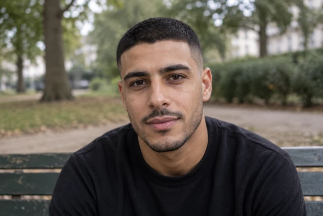 crew cut for an oval face (men)